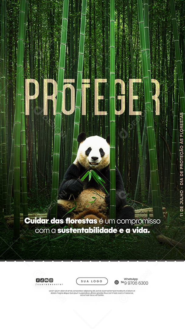 Story Dia da Proteção às Florestas Social Media PSD Editável