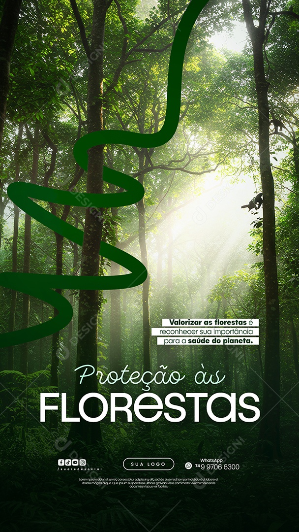 Story Dia da Proteção às Florestas Social Media PSD Editável