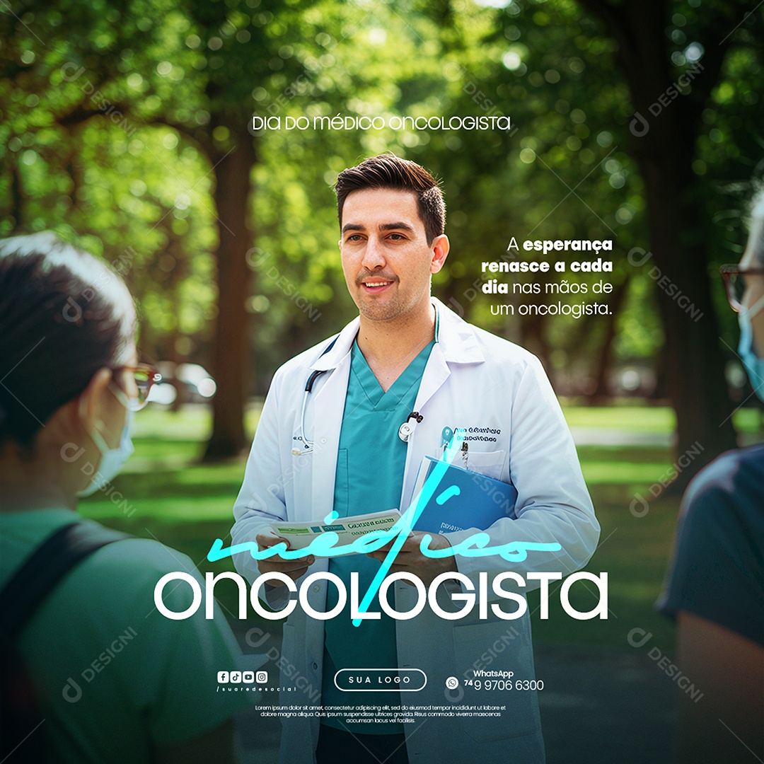 Dia do Médico Oncologista 09 de Julho Social Media PSD Editável