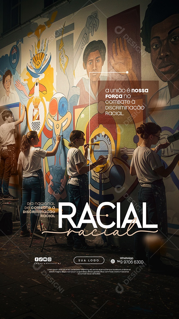 Story Dia da Descriminação Racial Social Media PSD Editável