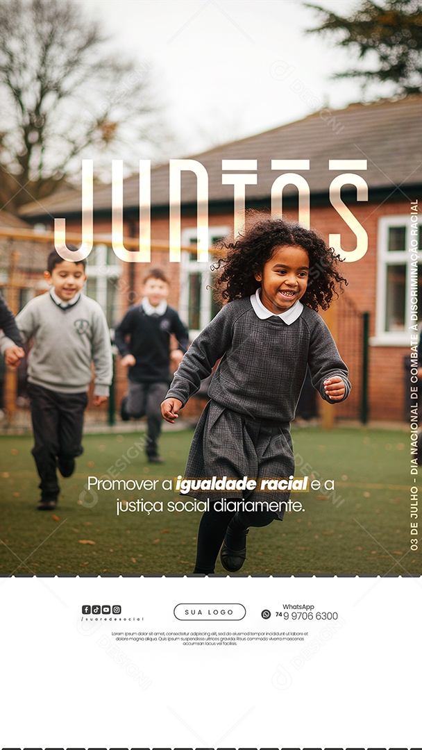Story Dia da Descriminação Racial Social Media PSD Editável