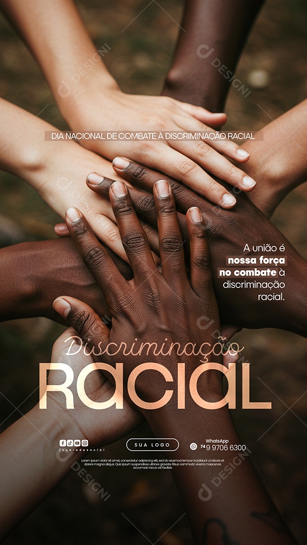 Story Dia da Descriminação Racial Social Media PSD Editável