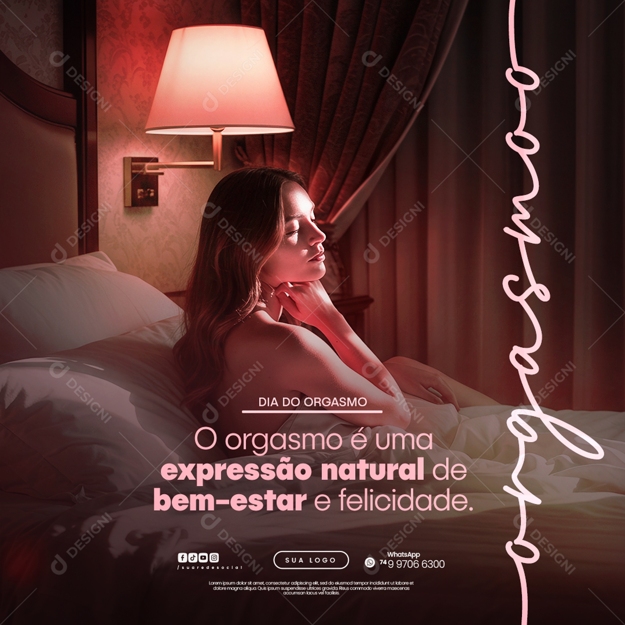 Dia do Orgasmo Social Media PSD Editável