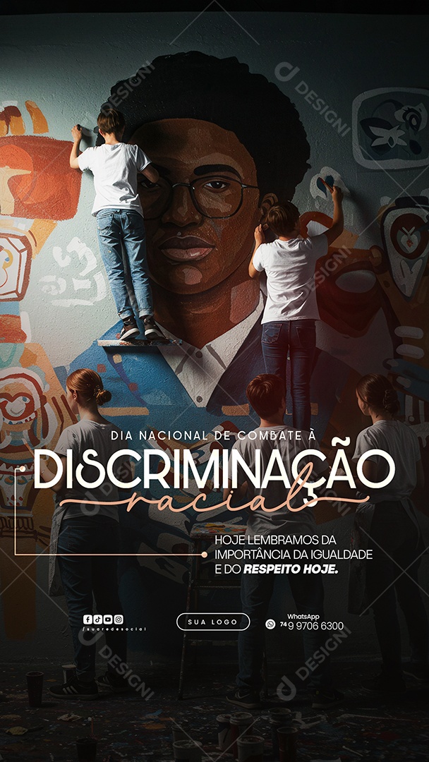 Story Dia da Descriminação Racial Social Media PSD Editável
