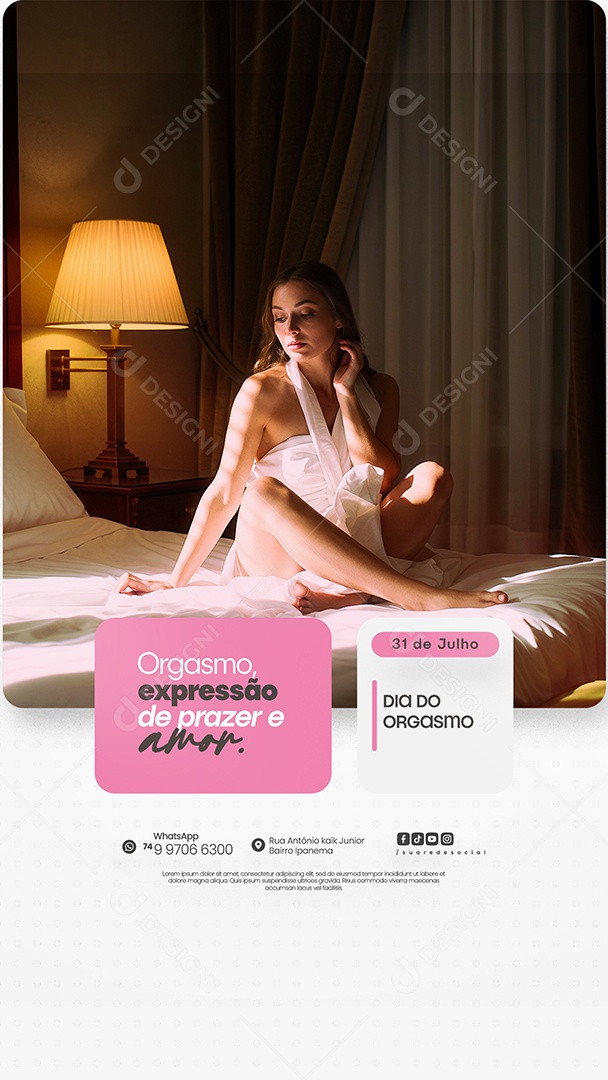 Story Dia do Orgasmo 31 de Julho Social Media PSD Editável