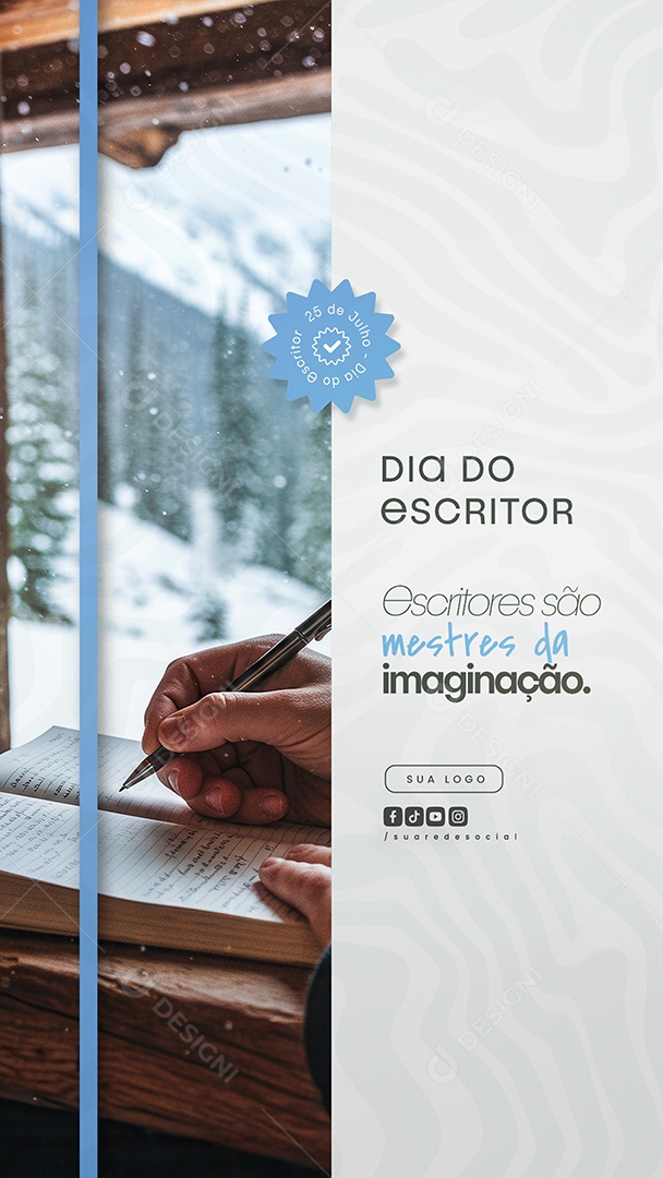 Story Dia do Escritor 25 De Julho Social Media PSD Editável