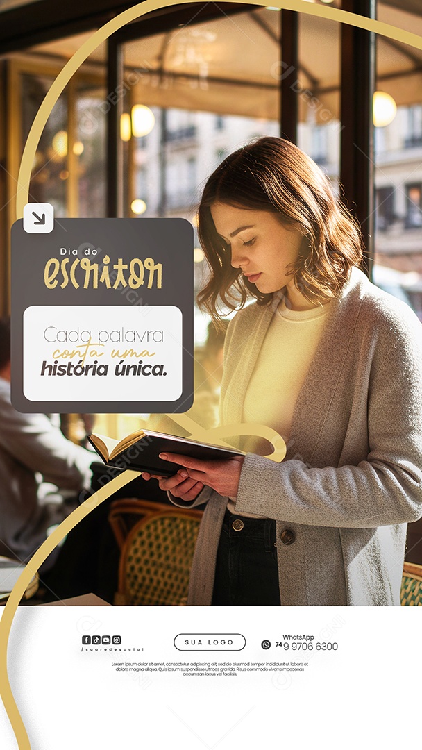 Story Dia do Escritor 25 De Julho Social Media PSD Editável