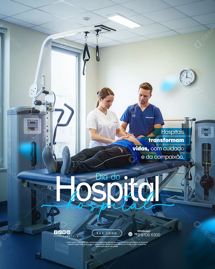 Dia do Hospital Social Media PSD Editável