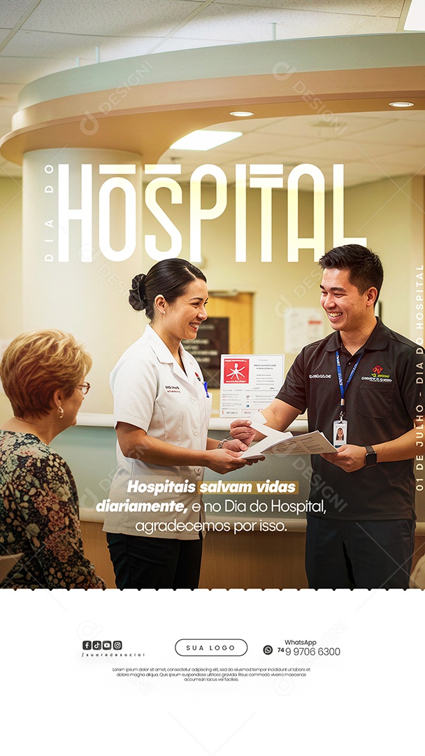 Story Dia do Hospital Social Media PSD Editável