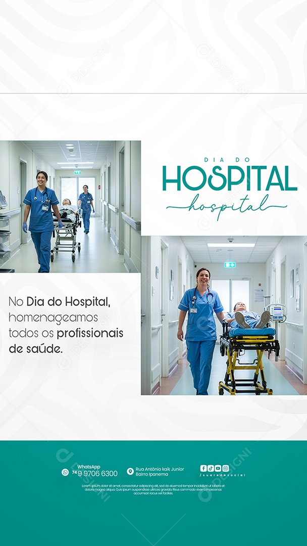 Story Dia do Hospital Social Media PSD Editável