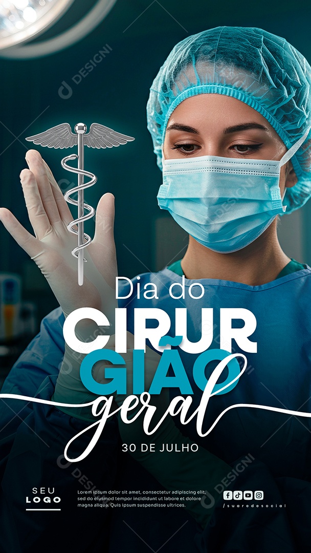 Story Dia do Cirurgião Geral 30 de Julho Social Media PSD Editável