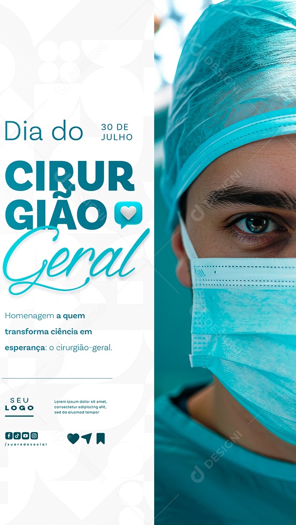 Story Dia do Cirurgião Geral 30 de Julho Social Media PSD Editável