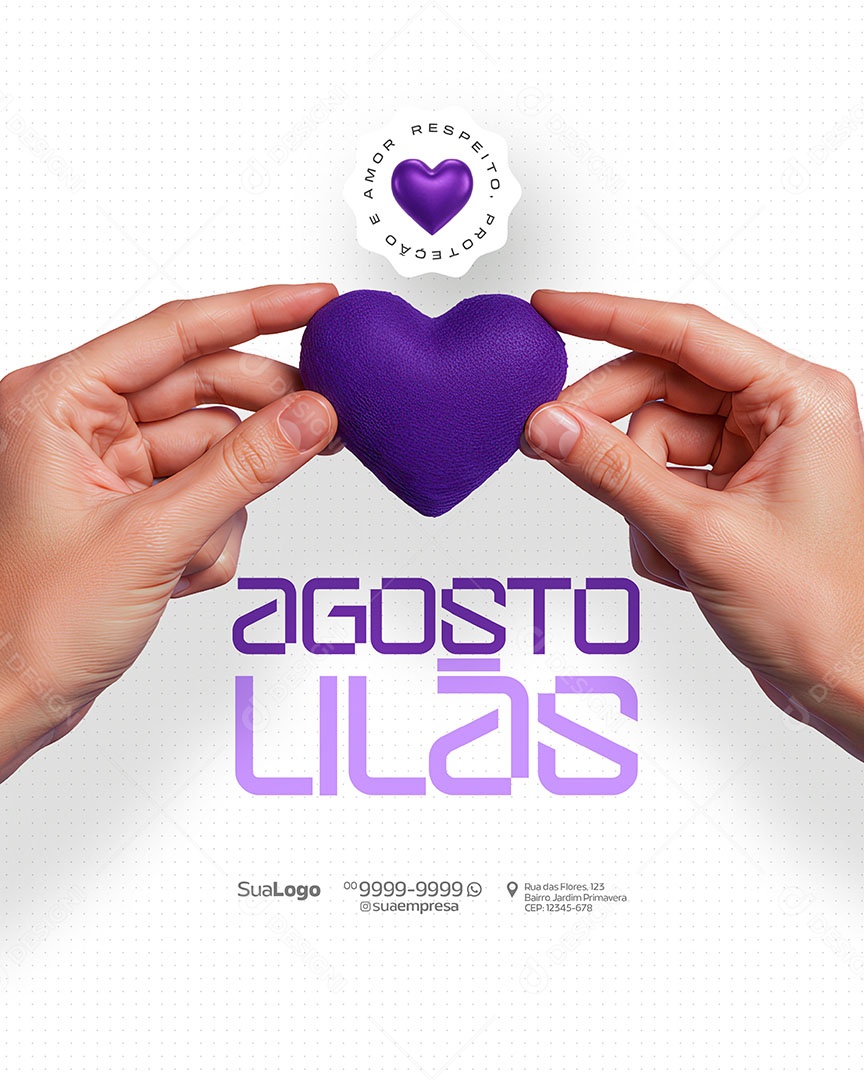 Social Media Agosto Lilás Conscientização Violência Contra a Mulher (2)