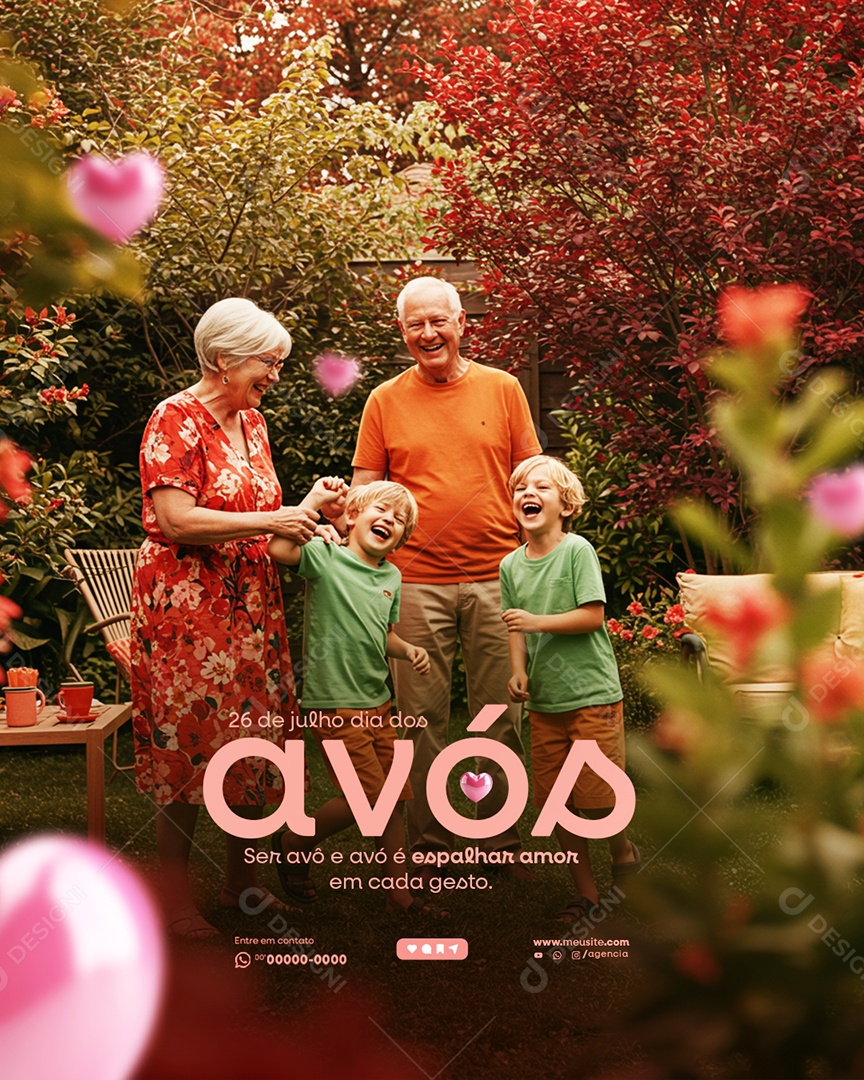 Dia dos Avós 26 de Julho Social Media PSD Editável