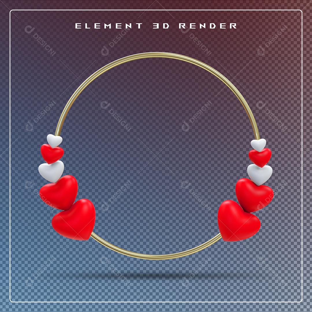 Podio Branco E Vermelho Elemento 3D Para Composição PSD