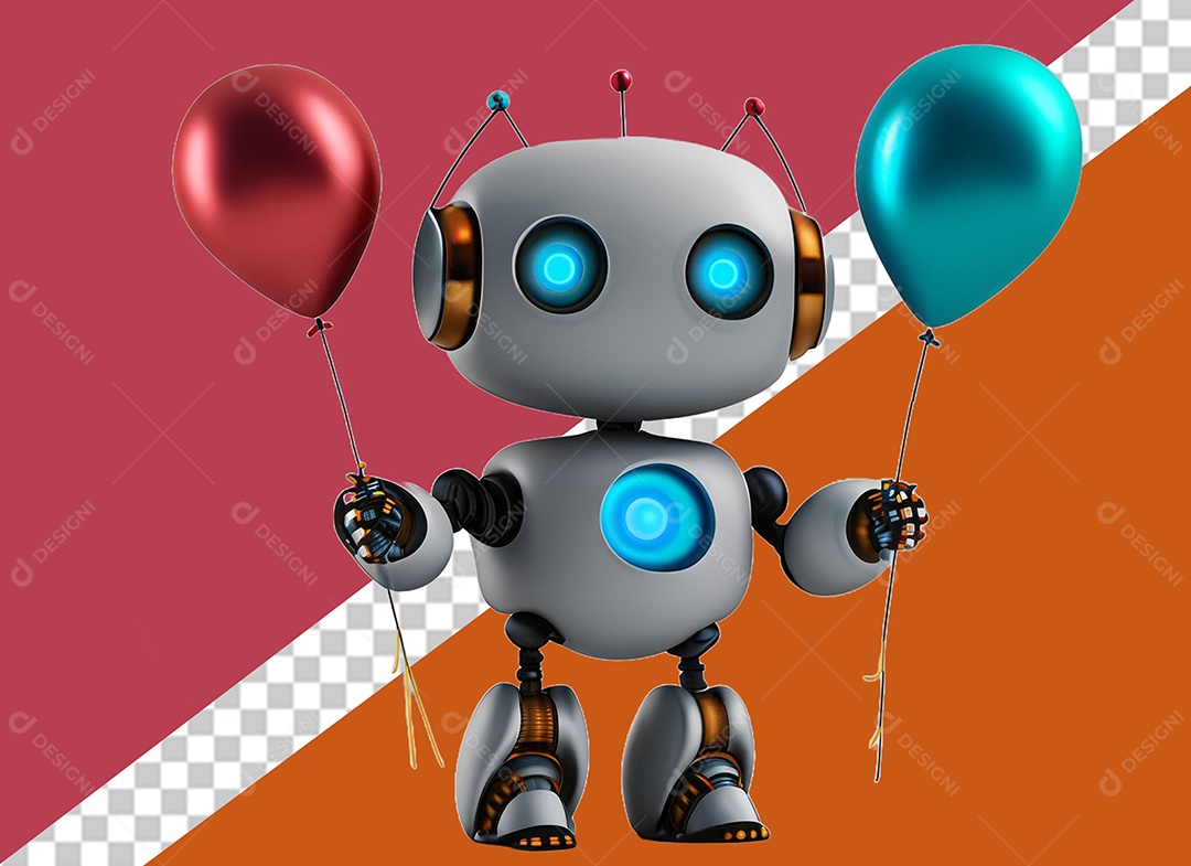 Robô Personagem 3D Para Composição PSD
