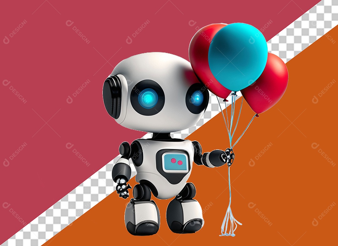 Robô Personagem 3D Para Composição PSD