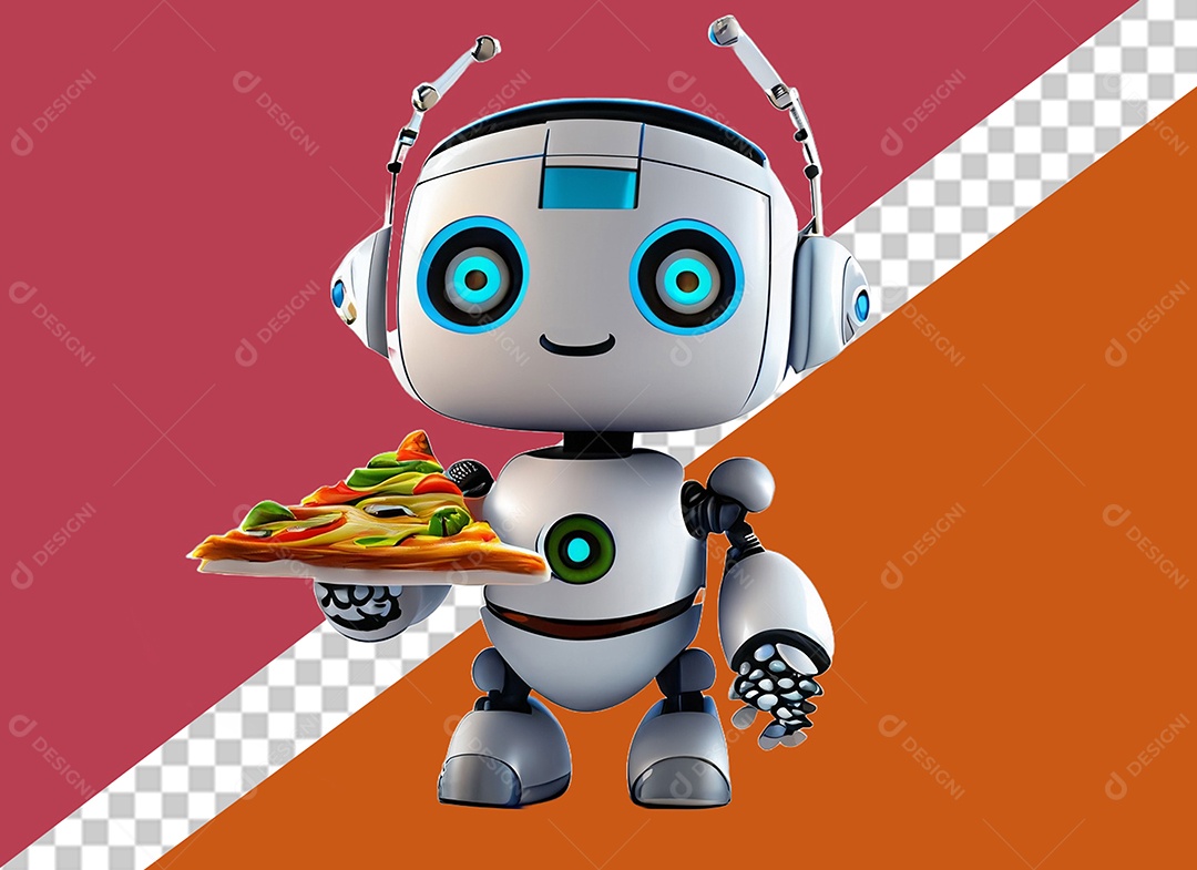 Robô Personagem 3D Para Composição PSD