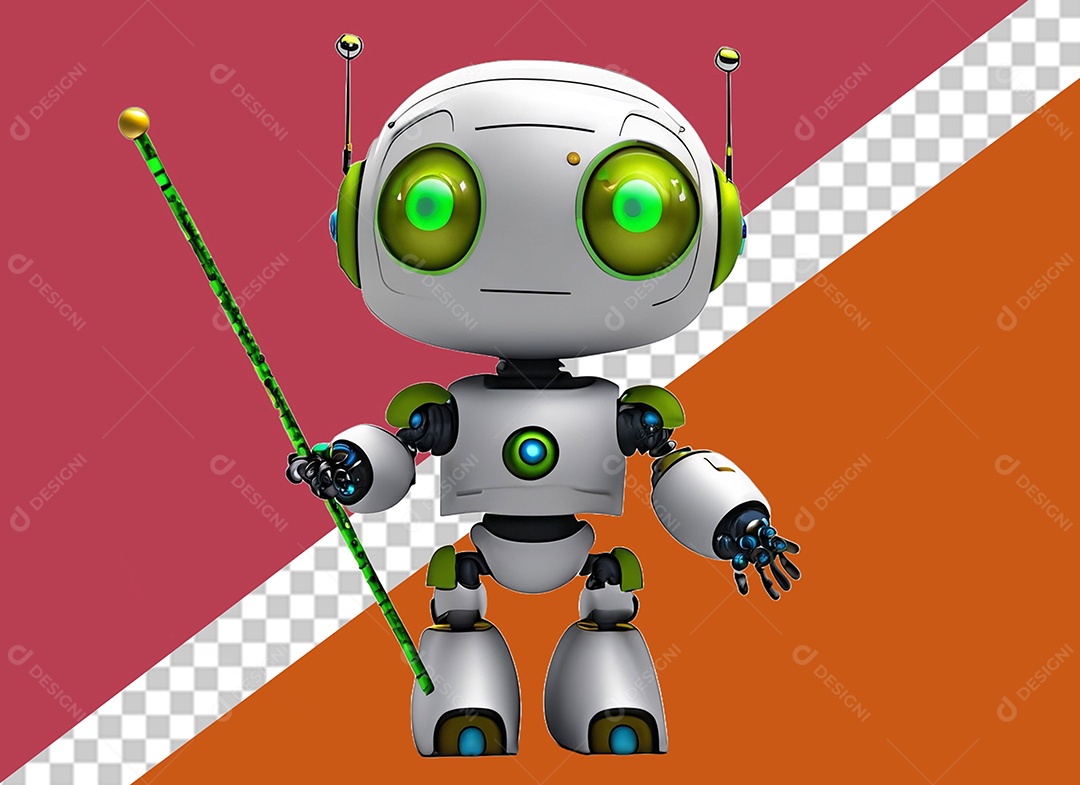 Robô Personagem 3D Para Composição PSD