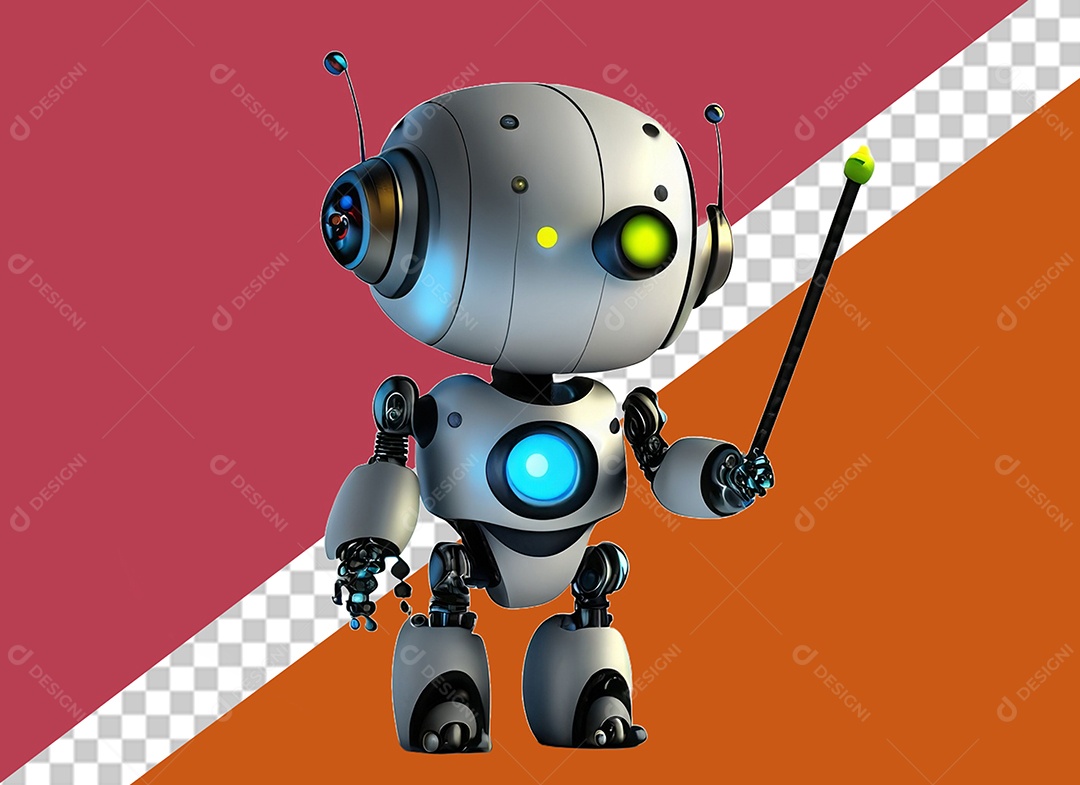 Robô Personagem 3D Para Composição PSD