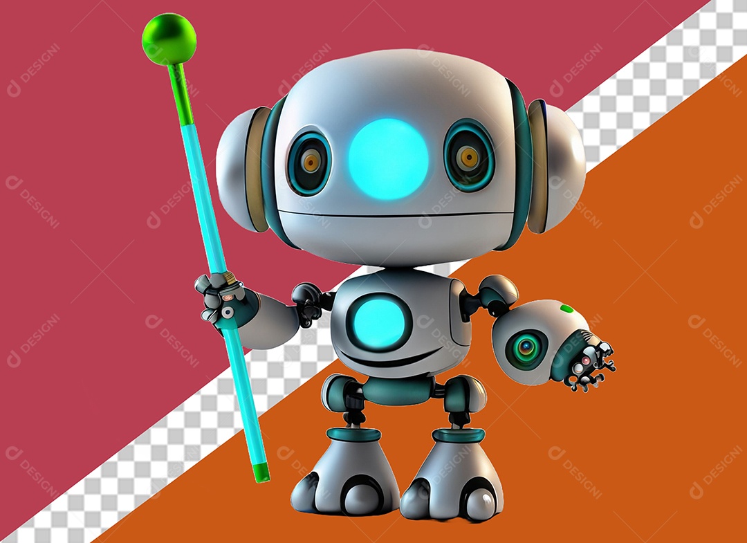 Robô Personagem 3D Para Composição PSD