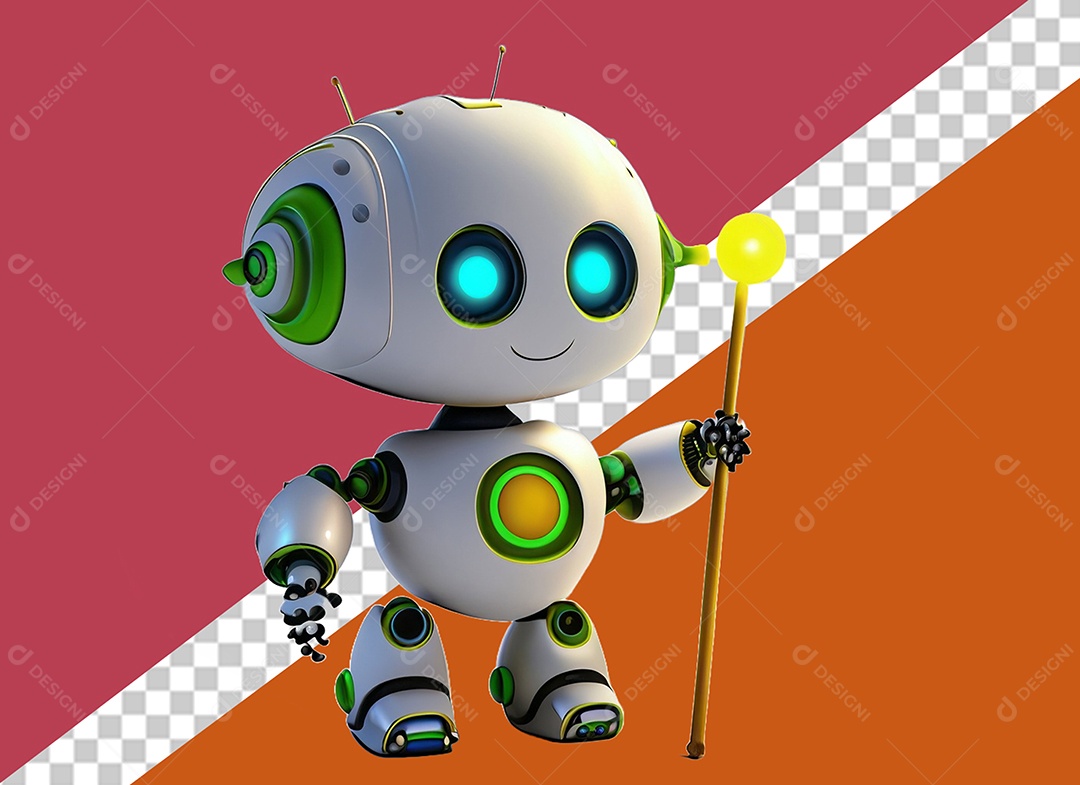 Robô Personagem 3D Para Composição PSD