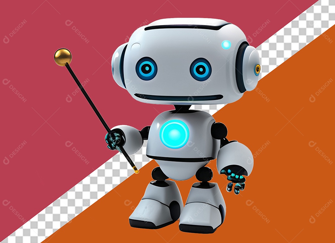 Robô Personagem 3D Para Composição PSD