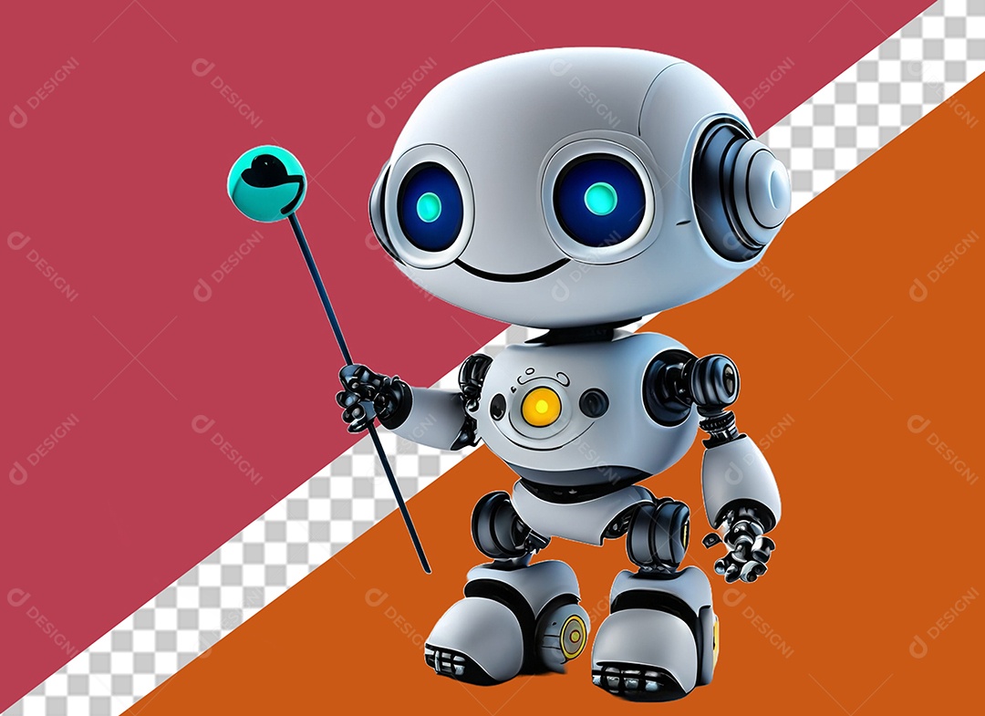 Robô Personagem 3D Para Composição PSD