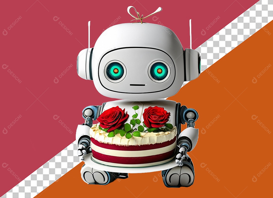 Robô Personagem 3D Para Composição PSD