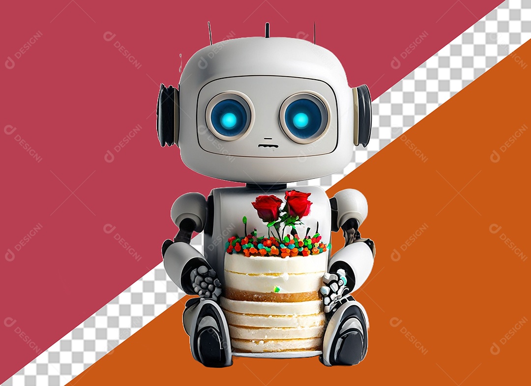 Robô Personagem 3D Para Composição PSD