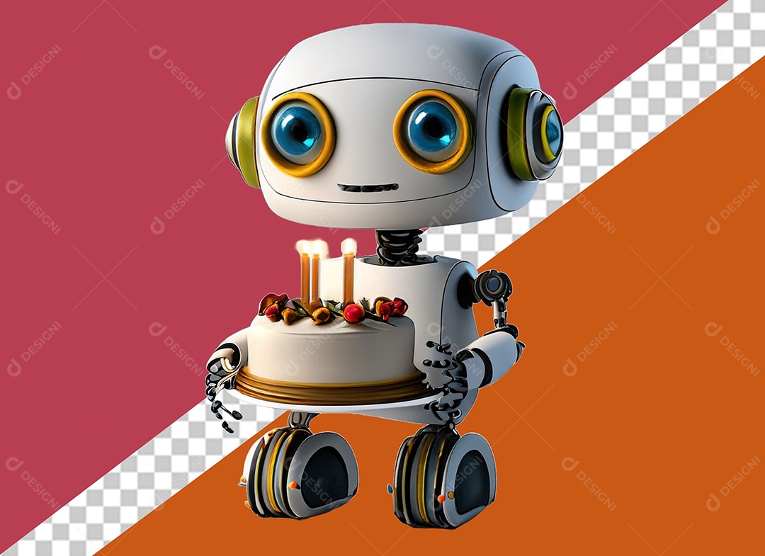 Robô Personagem 3D Para Composição PSD