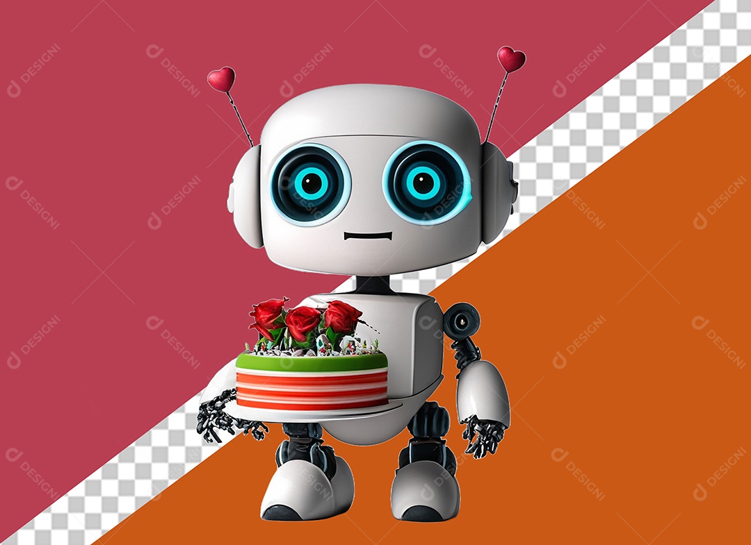 Robô Personagem 3D Para Composição PSD