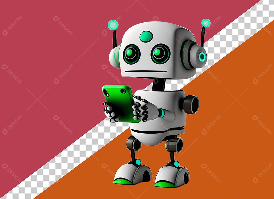 Robô Personagem 3D Para Composição PSD