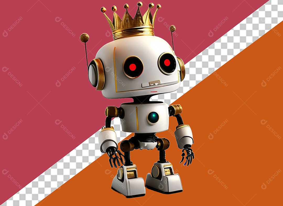 Robô Personagem 3D Para Composição PSD