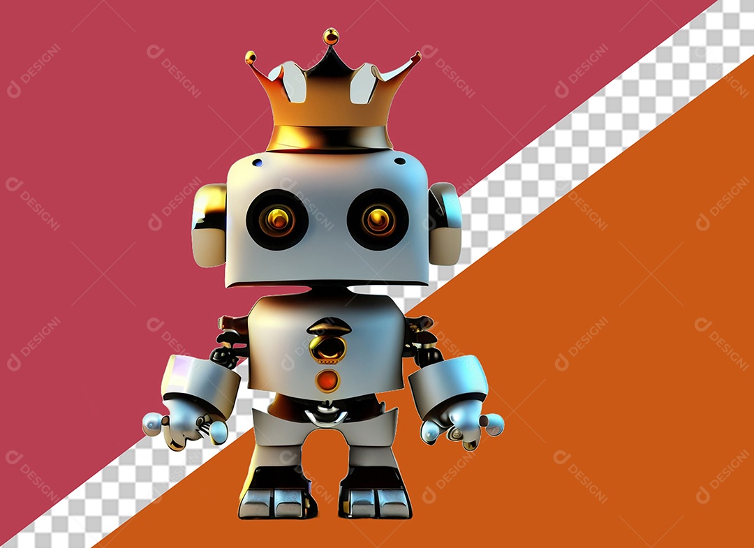 Robô Personagem 3D Para Composição PSD