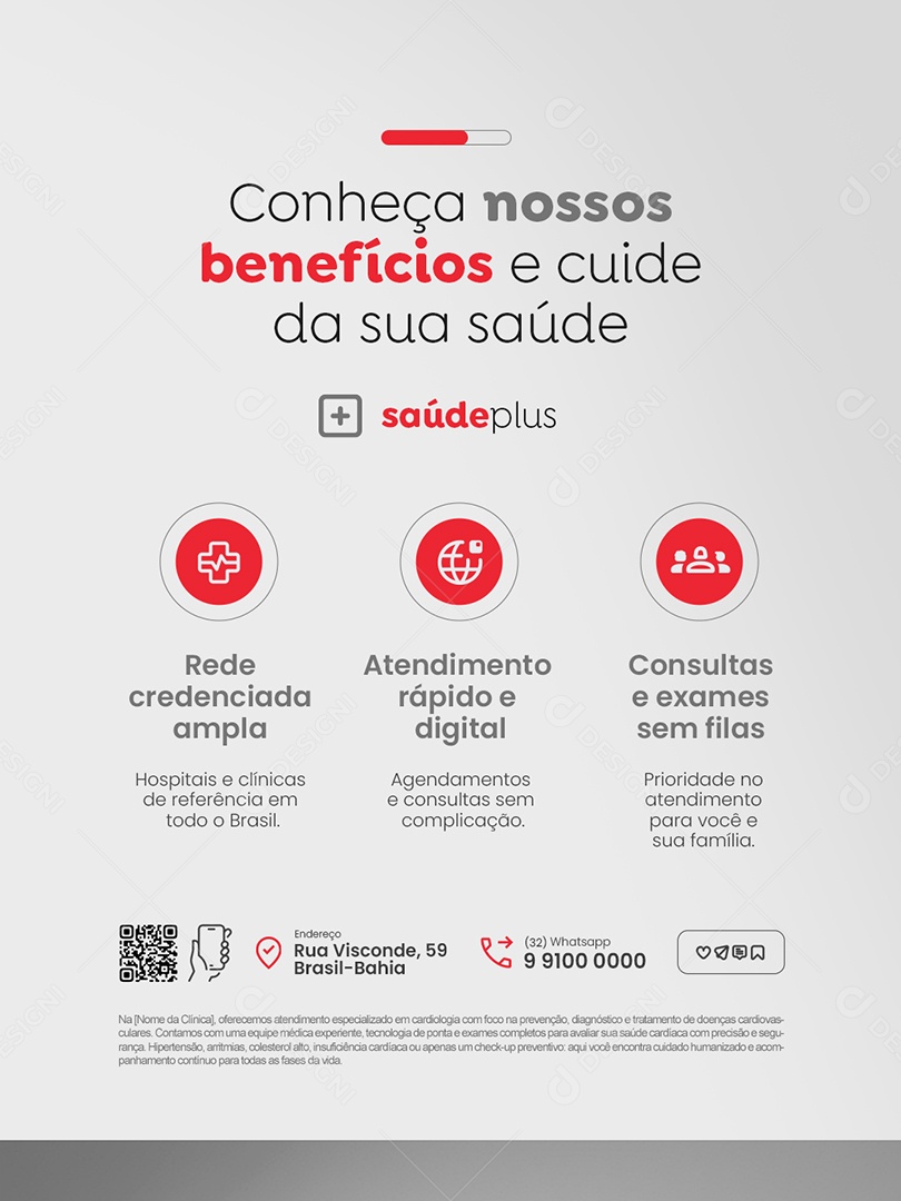 Convênio Médico Conheça Nossos Benefícios e Cuide da Sua Saúde Social Media PSD Editável