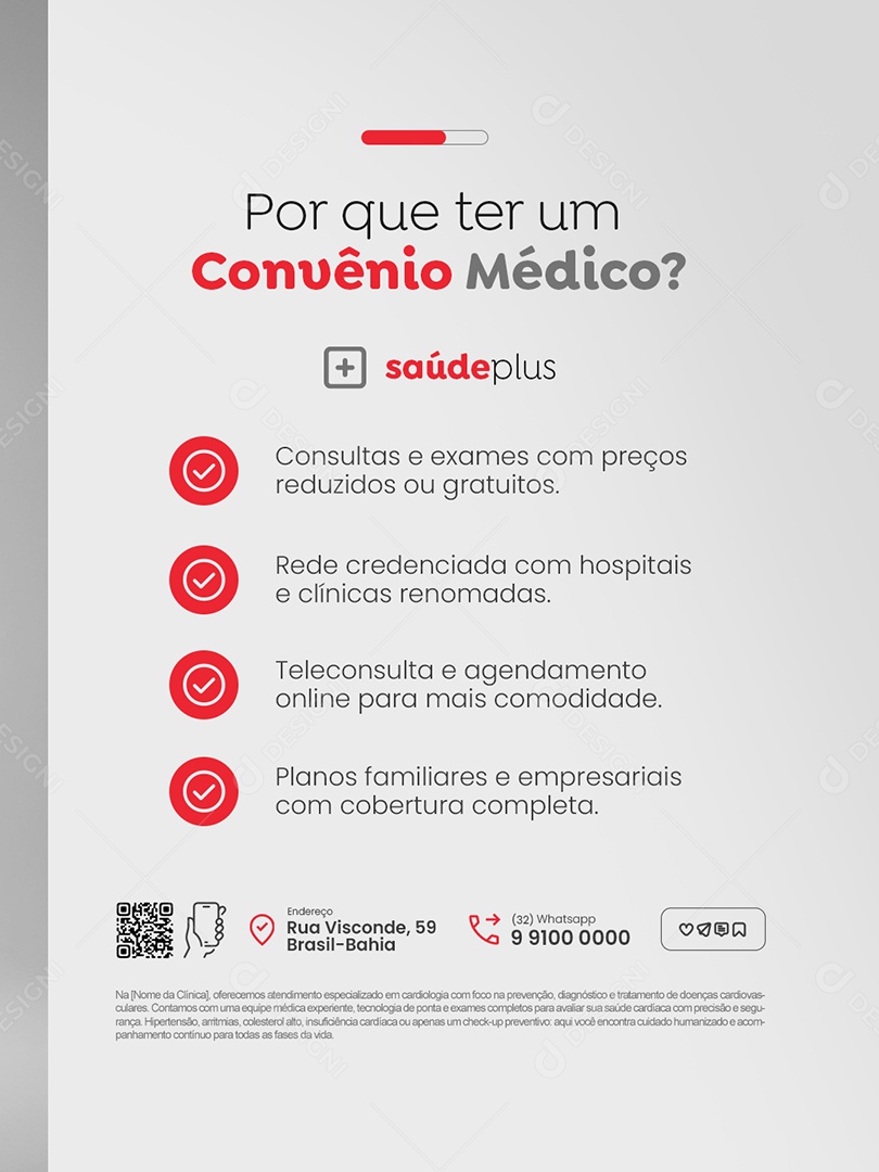 Por Que Ter um Convênio Médico Social Media PSD Editável