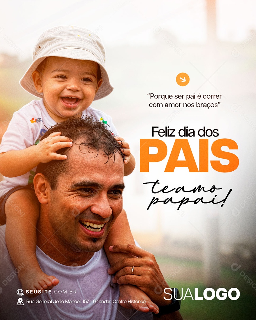 Feliz Dia dos Pais Social Media PSD Editável