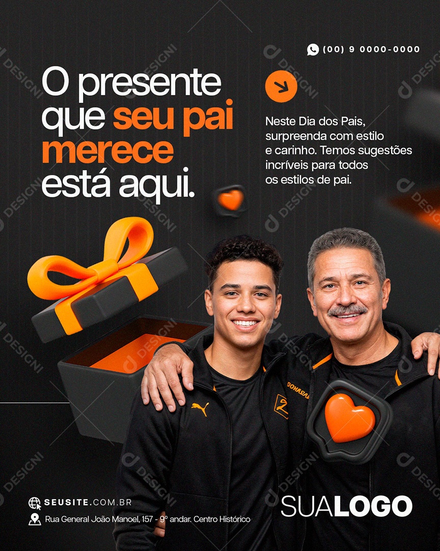 Marketing Dia dos Pais Social Media PSD Editável