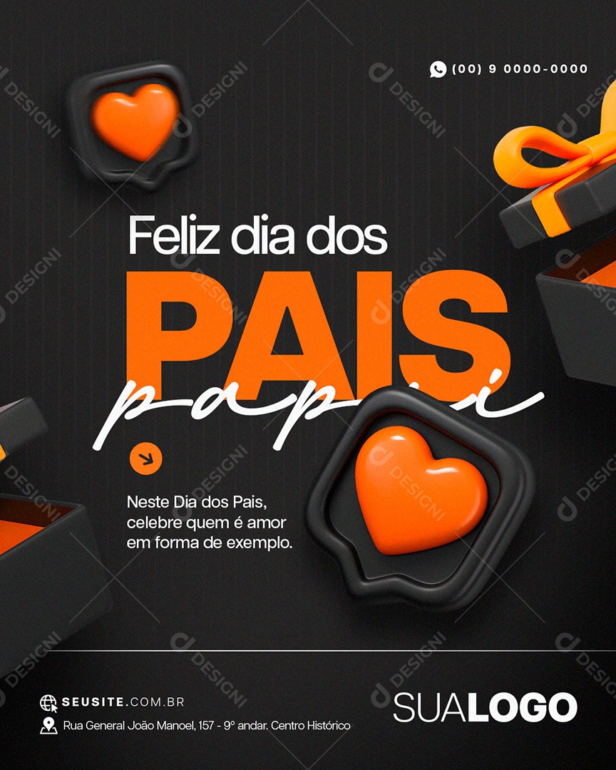 Marketing Dia dos Pais Social Media PSD Editável