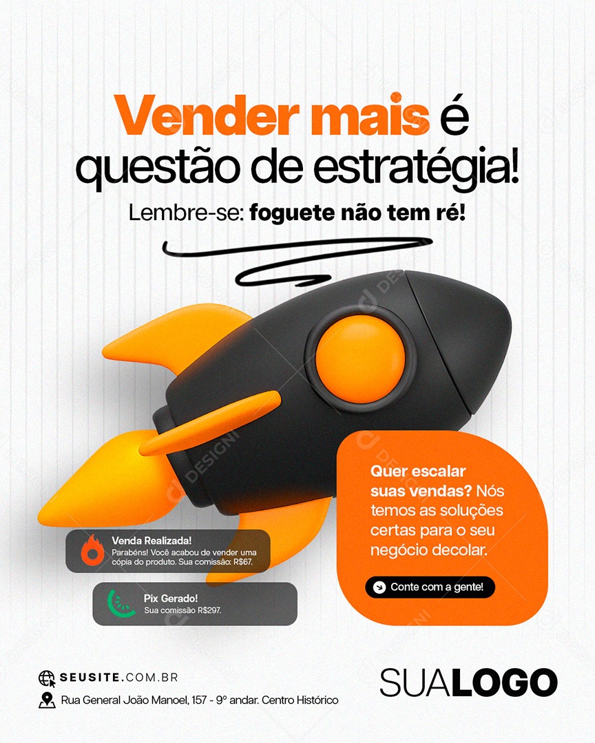 Marketing Vendas Social Media PSD Editável