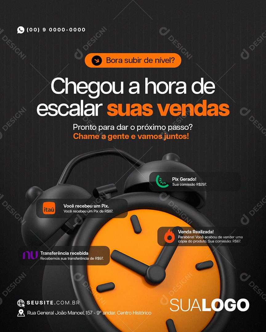 Marketing Vendas Social Media PSD Editável