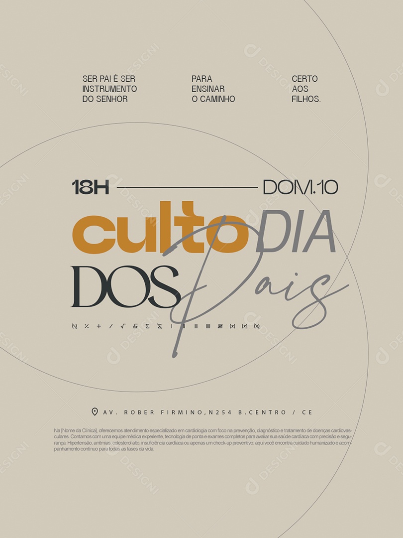 Gospel Culto De Dia dos Pais Ser Pai é Ser Instrumento do Senhor Social Media PSD Editável