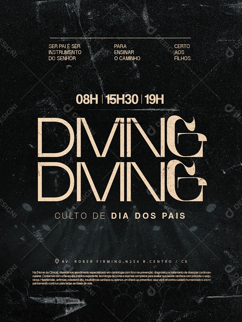 Gospel Culto De Dia dos Pais Ser Pai é Ser Instrumento do Senhor Social Media PSD Editável