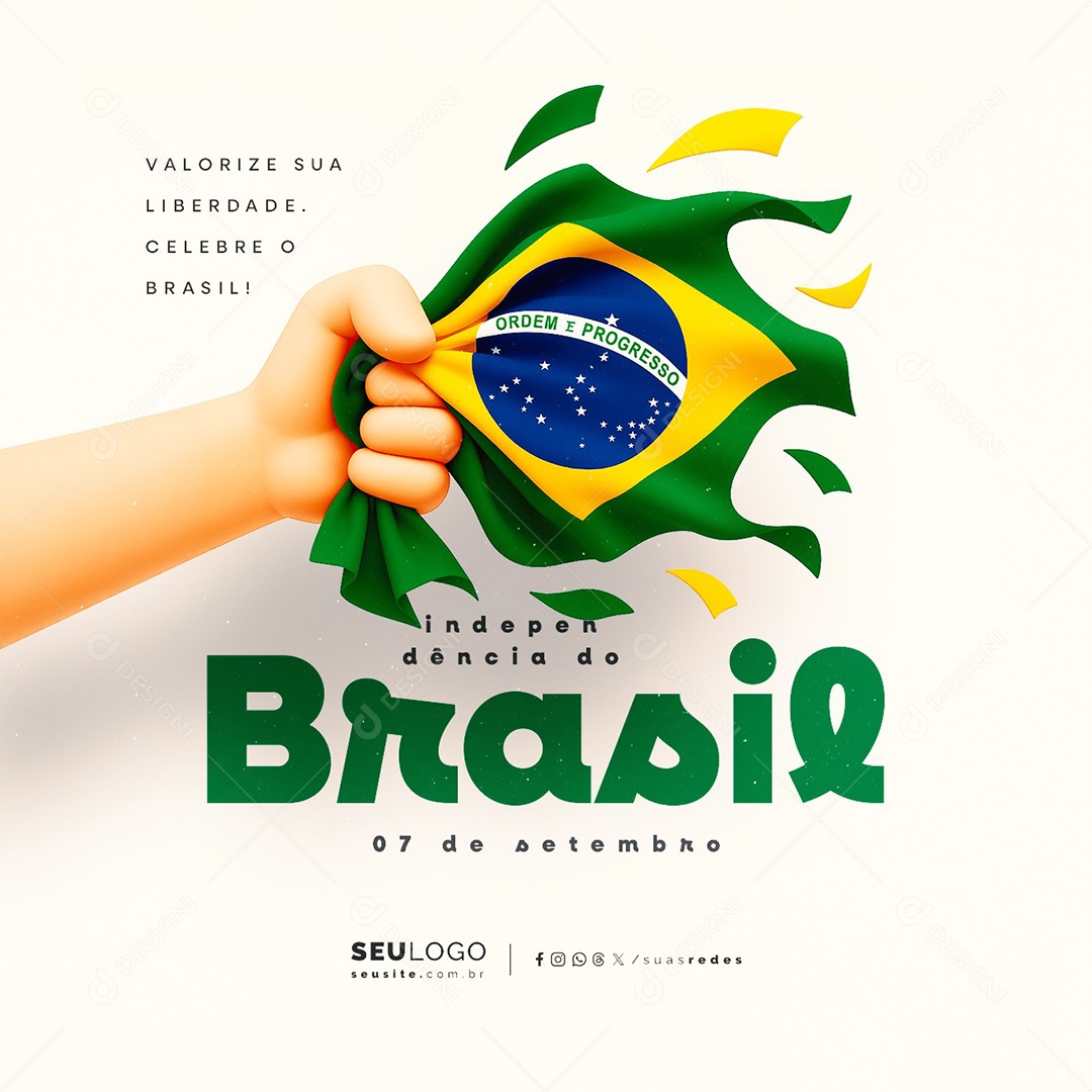 Dia da Independência do Brasil 07 de Setembro Social Media PSD Editável