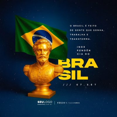 Dia da Independência do Brasil 07 de Setembro Social Media PSD Editável