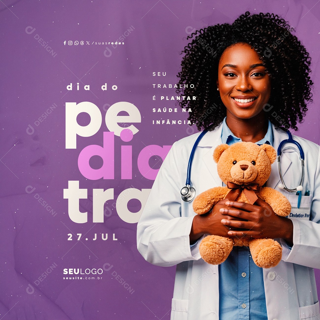 Dia do Pediatra 27 de Julho Social Media PSD Editável
