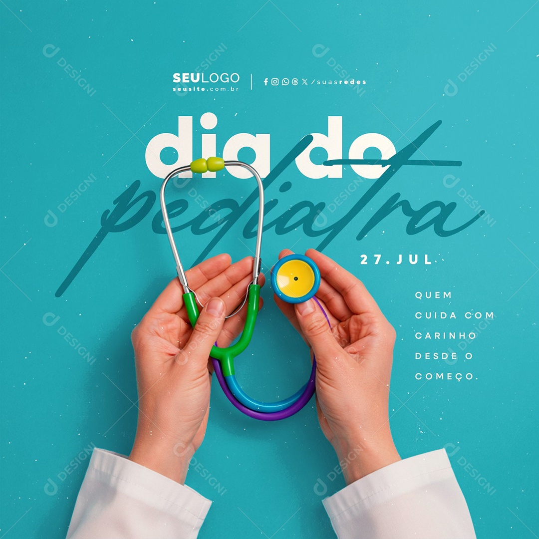 Dia do Pediatra 27 de Julho Social Media PSD Editável