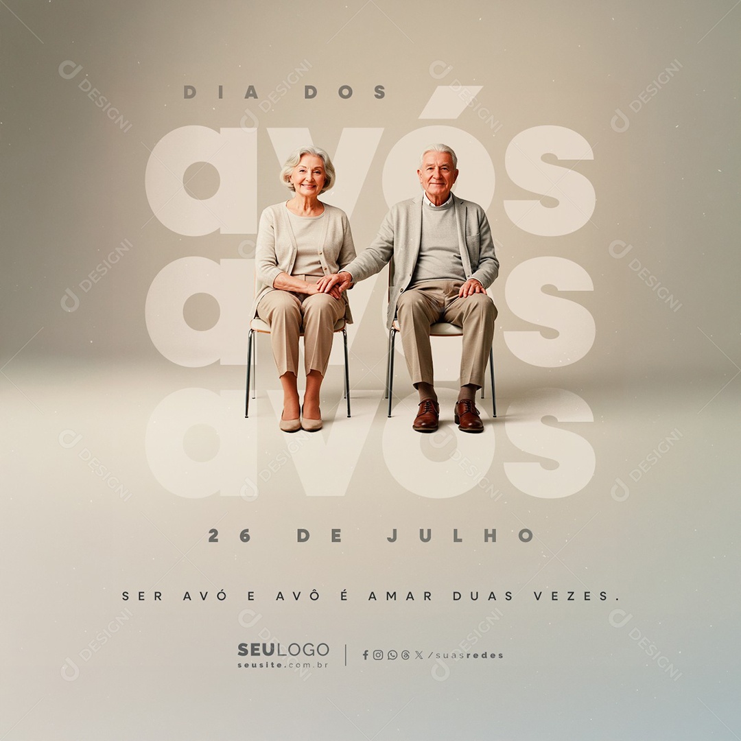 Dia dos Avós 26 de Julho Social Media PSD Editável
