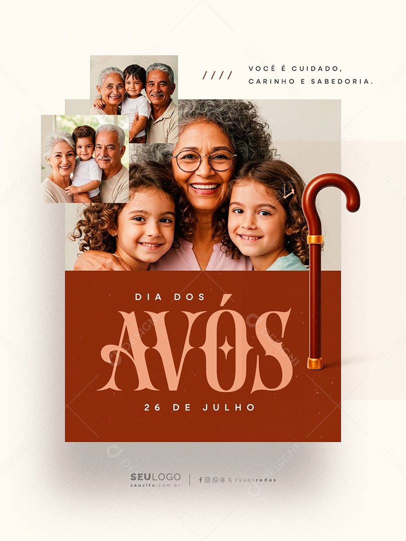 Dia dos Avós 26 de Julho Social Media PSD Editável